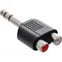 Audio adapteris 6,3 mm stereo vīrišķais / 2x RCA sievišķā InLine 99323
