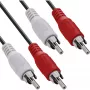 InLine Audio kabelis, 2x RCA V/V 2m, Vīrišķais, 2 x RCA, Vīrišķais, 2 m, Melns