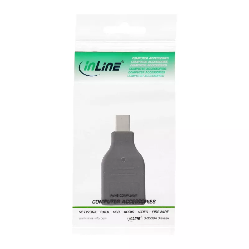 InLine DisplayPort pārveidotājs, mini DisplayPort vīrišķais / HDMI sievišķais, FullHD/60Hz