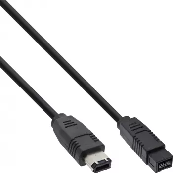 InLine FireWire 400 uz 800 1394b kabelis 6/9 kontaktu vīrišķais 2m