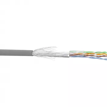 InLine komutācijas kabelis SF/UTP Cat.5e AWG26 CCA PVC pelēks 500m