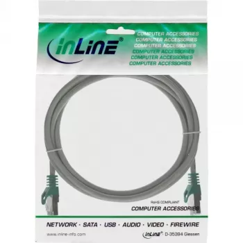 InLine CrossOver ielāpu vads datoram pie datora SF/UTP Cat.5e pelēks 1 m