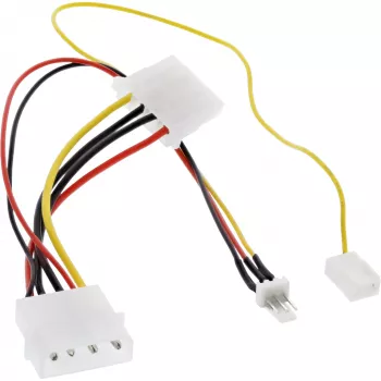 InLine ventilatora adaptera kabelis 12 V / 7 V ar ātruma signālu InLine 33007T
