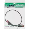 InLine plāns komutācijas kabelis, U/UTP, Cat.6, melns, 0,3 m