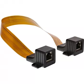 InLine plāns RJ45 kabelis logiem/durvīm, 2x RJ45 F/F, 1:1, neekranēts, 0,3 m