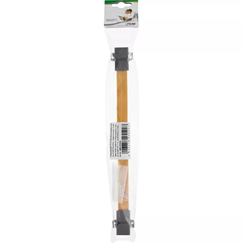 InLine plāns RJ45 kabelis logiem/durvīm, 2x RJ45 F/F, 1:1, neekranēts, 0,3 m