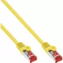 InLine plākstera vads S/FTP PiMF Cat.6 250MHz PVC varš dzeltens 0.5m