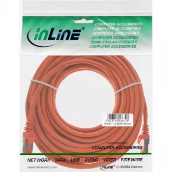 InLine komutācijas kabelis S/FTP PiMF Cat.6 250MHz PVC varš oranžs 20m