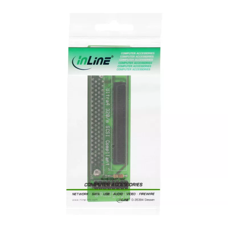 InLine SCSI SCA U320 adapteris 80 kontaktu sievišķais / 68 kontaktu sievišķais