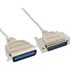 InLine printera kabelis, divvirzienu, 25 kontaktu D-Sub uz 36 kontaktu Centronics, 2 m