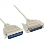 InLine printera kabelis, divvirzienu, 25 kontaktu D-Sub savienotājs uz 36 kontaktu Centronics, 5 m