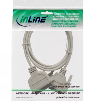 InLine printera kabelis, divvirzienu, 25 kontaktu D-Sub savienotājs uz 36 kontaktu Centronics, 5 m
