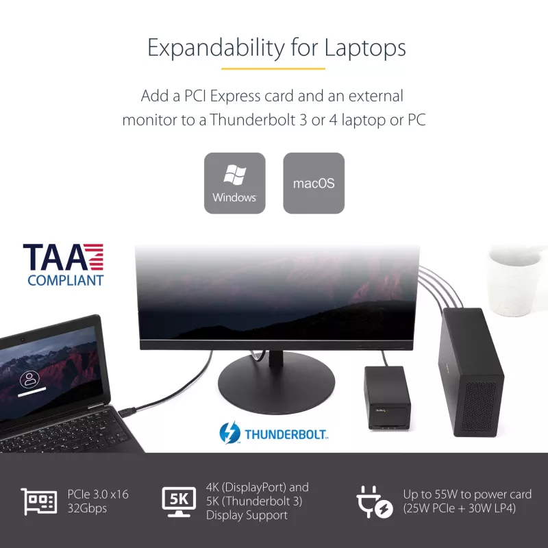 StarTech.com Single-Slot Thunderbolt 3 PCIe paplašināšanas šasija