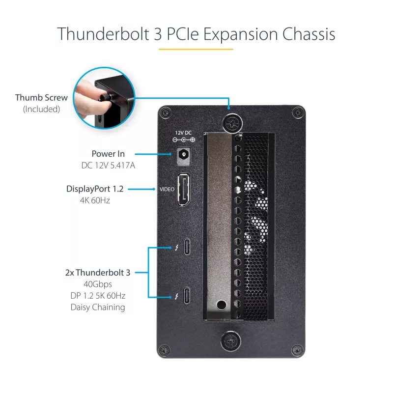 StarTech.com Single-Slot Thunderbolt 3 PCIe paplašināšanas šasija