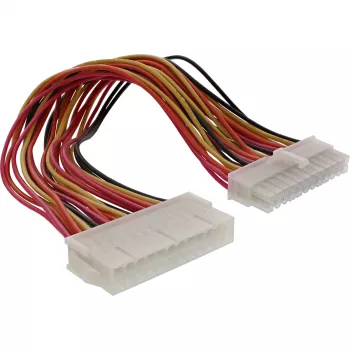 InLine galvenās plates kabelis ATX 24 kontaktu vīrišķais / sievišķais 0,20 m