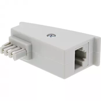 InLine TAE-F DSL adapteris, TAE-F vīrišķais / RJ45 sievišķais, 8P2C Fritzbox ierīcēm, pelēks