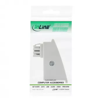 InLine TAE-F DSL adapteris, TAE-F vīrišķais / RJ45 sievišķais, 8P2C Fritzbox ierīcēm, pelēks