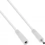 InLine DC pagarinātāja kabelis, DC vīrišķais/sievišķais 3.5x1.35mm, AWG 18, balts 2m