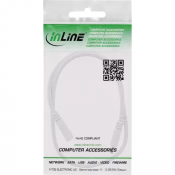 InLine DC pagarinātāja kabelis, DC vīrišķais/sievišķais 3.5x1.35mm, AWG 18, balts 2m