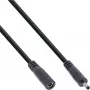 InLine DC pagarinātāja kabelis, DC spraudnis/ligzda 3.5x1.35mm, AWG 18, melns 0.5m