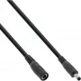 InLine DC pagarinātāja kabelis, DC vīrišķais/sieviešu 4.0x1.7mm, AWG 18, melns, 1m