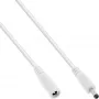 InLine DC pagarinātāja kabelis, DC vīr./sie. 4,0 x 1,7 mm, AWG 18, balts 1 m