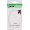 InLine DC pagarinātāja kabelis, DC vīrišķais/sievišķais 5,5x2,5mm, AWG 18, balts 0,5m
