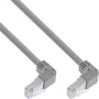 InLine komutācijas kabelis ar leņķveida spraudņiem uz leju abos galos, S/FTP (PiMf), Cat.6, 250 MHz, PVC, varš, pelēks, 1,1 m