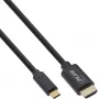 InLine USB displeja kabelis, USB-C spraudnis uz HDMI spraudnis, 5 m, 5 m, USB Type-C, HDMI, Vīrišķais, Vīrišķais, Taisns
