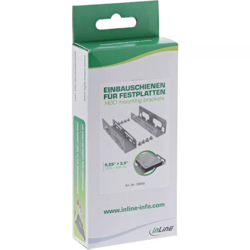 InLine stiprinājuma sliežu kronšteini 3,5 collu HDD 59959