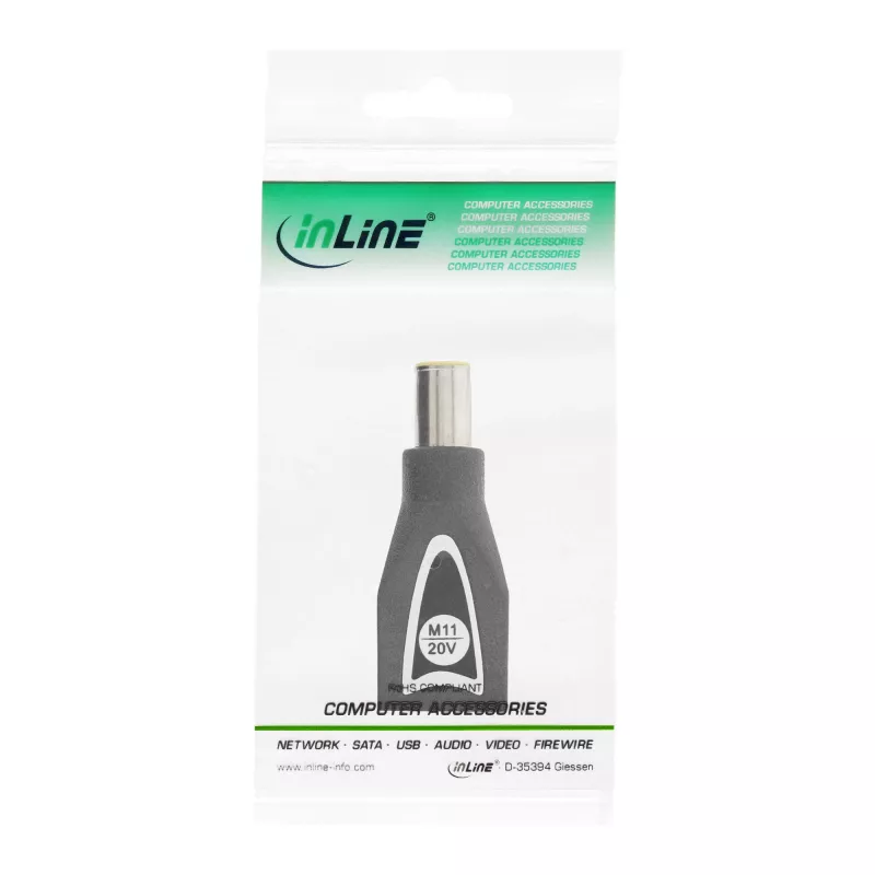 InLine Switch Plug M11 (20 V) universālajam barošanas blokam 90 W / 120 W, melns