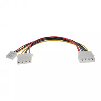 InLine iekšējais strāvas Y-kabelis 1x 5,25 collu Molex / 1x 5,25 collu Molex + 1x 3,5 collu Floppy