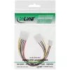 InLine iekšējais strāvas Y-kabelis 1x 5,25 collu Molex / 1x 5,25 collu Molex + 1x 3,5 collu Floppy