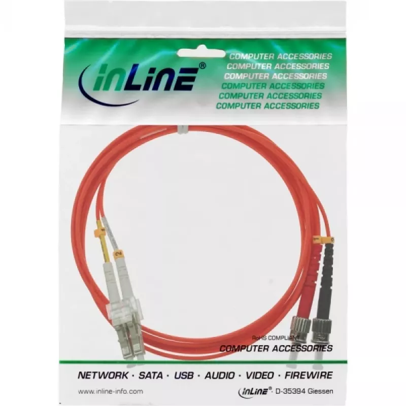 InLine Fiber Optical Duplex kabelis LC/ST 50/125µm OM2 2m