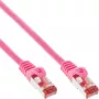 InLine komutācijas kabelis S/FTP PiMF Cat.6 250MHz PVC varš rozā 7.5m