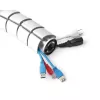Kabeļu kanāls, InLine 59997C elastīgs vertikāls galda kanāls, 2 kameru, 0,80 m, balts