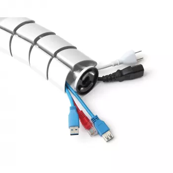 Kabeļu kanāls, InLine 59997C elastīgs vertikāls galda kanāls, 2 kameru, 0,80 m, balts