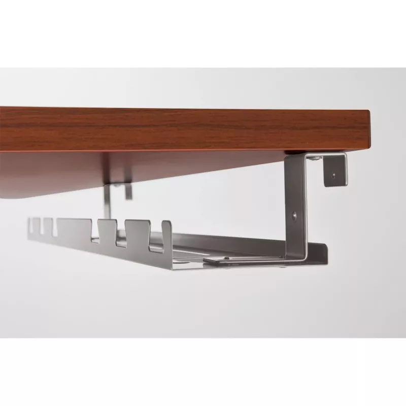 Kabeļu vadotnes plaukts montāžai zem galda InLine 131×590×74 mm pelēks