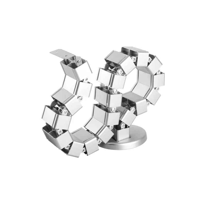 Kabeļu kanāls InLine augstumā regulējamiem galdiem, 4 kameru, pelēks, 68×36×42 mm