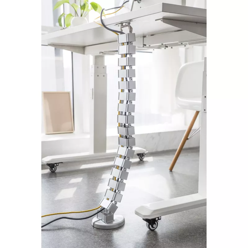 Kabeļu kanāls InLine augstumā regulējamiem galdiem, 4 kameru, pelēks, 68×36×42 mm