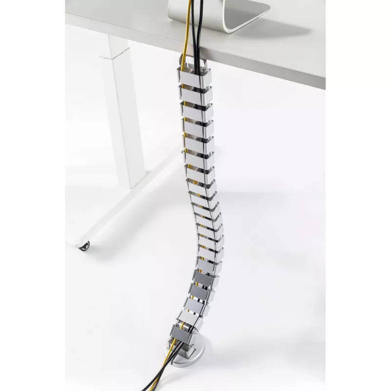 Kabeļu kanāls InLine augstumā regulējamiem galdiem, 4 kameru, pelēks, 68×36×42 mm