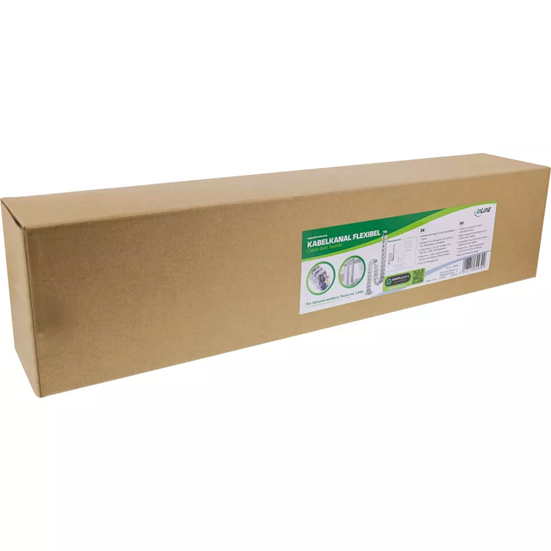 Kabeļu kanāls InLine augstumā regulējamiem galdiem, 4 kameru, pelēks, 68×36×42 mm