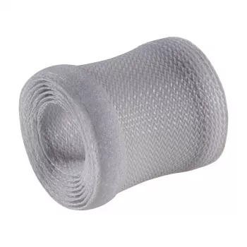Kabeļu aizsargcaurule InLine auduma uzmava ar āķa-cilpas stiprinājumu 1 m × 25 mm, melna
