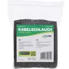 Kabeļu aizsarguzmava InLine 59993A — auduma caurule ar āķa-cilpas stiprinājumu, 1 m × 25 mm, melna