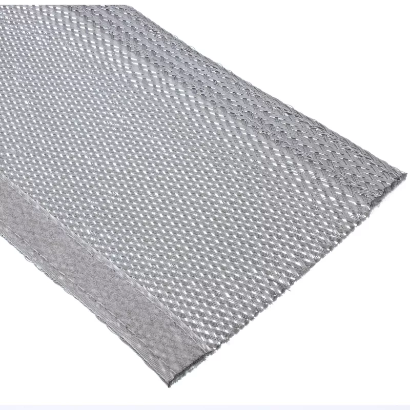 InLine kabeļu kanāls, auduma caurule ar āķa un cilpas stiprinājumu, 1m x 25mm pelēks