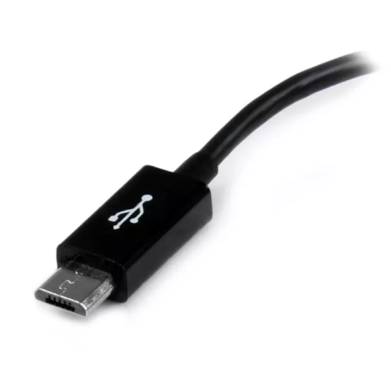 StarTech.com 5in Micro USB to USB OTG Host Adapter M/F, 0,127 m, Micro-USB B, USB A, USB 2.0, 0,48 Gbit/s, melna