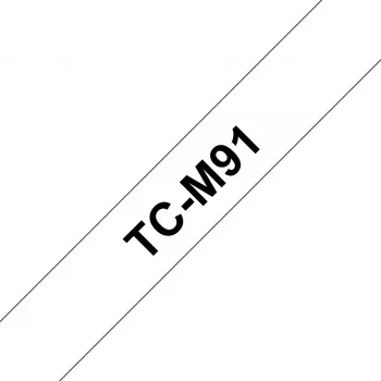 Etiķešu lente Brother TCM91 9mm melna uz caurspīdīgas