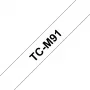 Etiķešu lente Brother TCM91 9mm melna uz caurspīdīgas