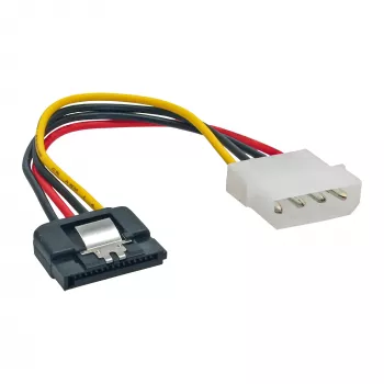 InLine SATA strāvas adaptera kabelis 4pin Molex / 15pin SATA ar fiksatoru, 0,30 m