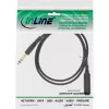 InLine austiņu pagarinātāja kabelis 6,3 mm stereo M/F, zeltīts, melns, 3 m